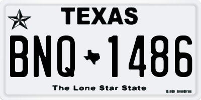 TX license plate BNQ1486