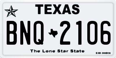 TX license plate BNQ2106