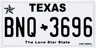 TX license plate BNQ3696
