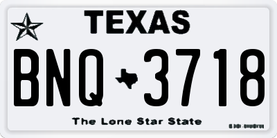 TX license plate BNQ3718