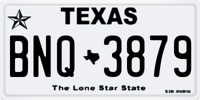 TX license plate BNQ3879