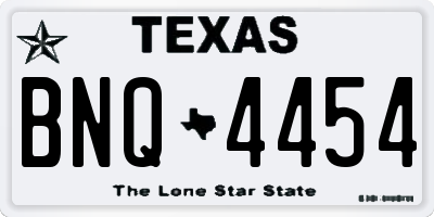 TX license plate BNQ4454