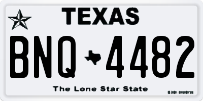 TX license plate BNQ4482