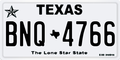 TX license plate BNQ4766