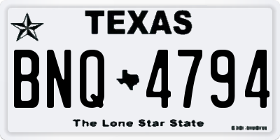 TX license plate BNQ4794