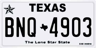 TX license plate BNQ4903