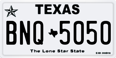 TX license plate BNQ5050