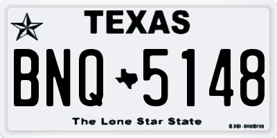 TX license plate BNQ5148