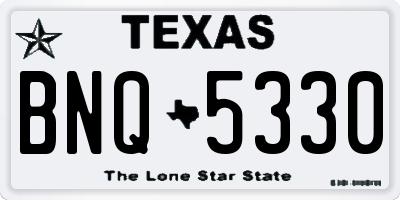 TX license plate BNQ5330