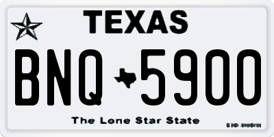 TX license plate BNQ5900