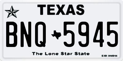 TX license plate BNQ5945