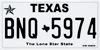 TX license plate BNQ5974