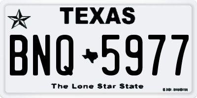 TX license plate BNQ5977
