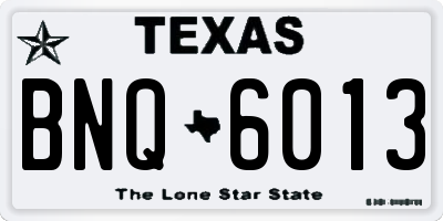 TX license plate BNQ6013