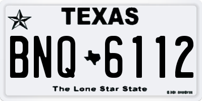 TX license plate BNQ6112
