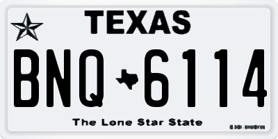 TX license plate BNQ6114