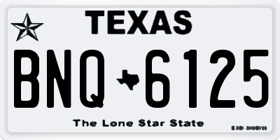 TX license plate BNQ6125
