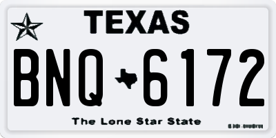 TX license plate BNQ6172