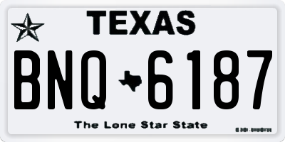 TX license plate BNQ6187