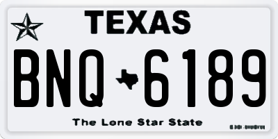 TX license plate BNQ6189
