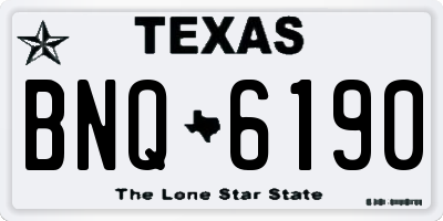 TX license plate BNQ6190