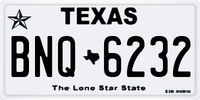 TX license plate BNQ6232