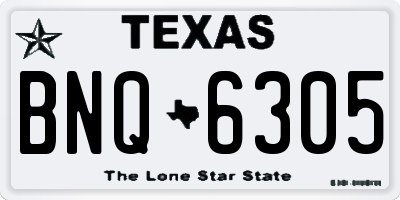 TX license plate BNQ6305