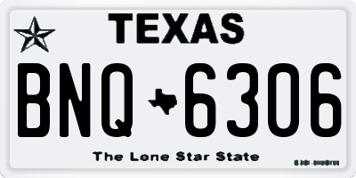 TX license plate BNQ6306