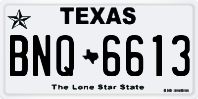 TX license plate BNQ6613