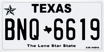 TX license plate BNQ6619