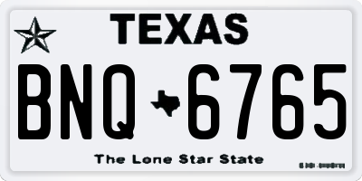 TX license plate BNQ6765