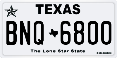 TX license plate BNQ6800