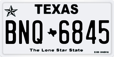 TX license plate BNQ6845