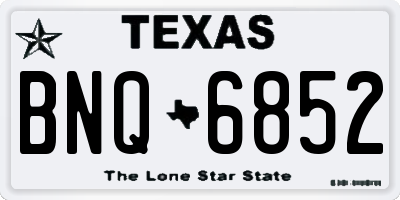 TX license plate BNQ6852
