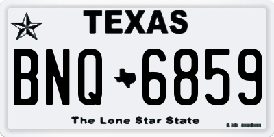 TX license plate BNQ6859