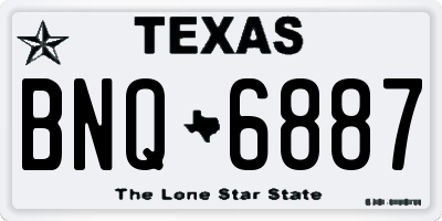 TX license plate BNQ6887