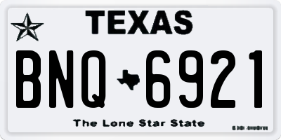 TX license plate BNQ6921