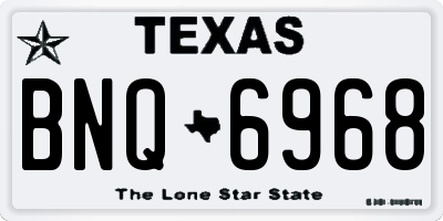 TX license plate BNQ6968