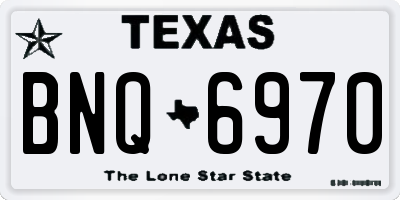 TX license plate BNQ6970