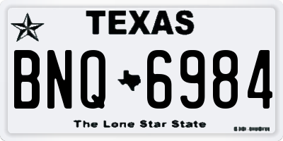 TX license plate BNQ6984