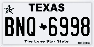 TX license plate BNQ6998
