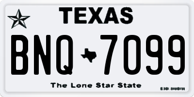 TX license plate BNQ7099