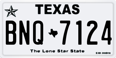 TX license plate BNQ7124