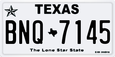 TX license plate BNQ7145