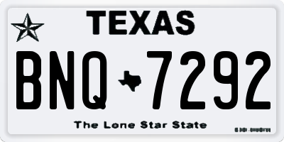 TX license plate BNQ7292
