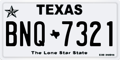 TX license plate BNQ7321