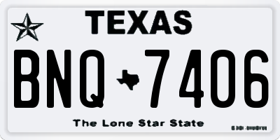 TX license plate BNQ7406