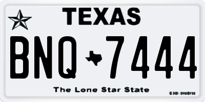 TX license plate BNQ7444