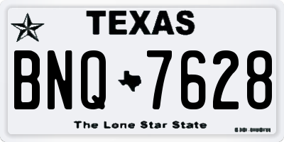 TX license plate BNQ7628