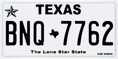 TX license plate BNQ7762